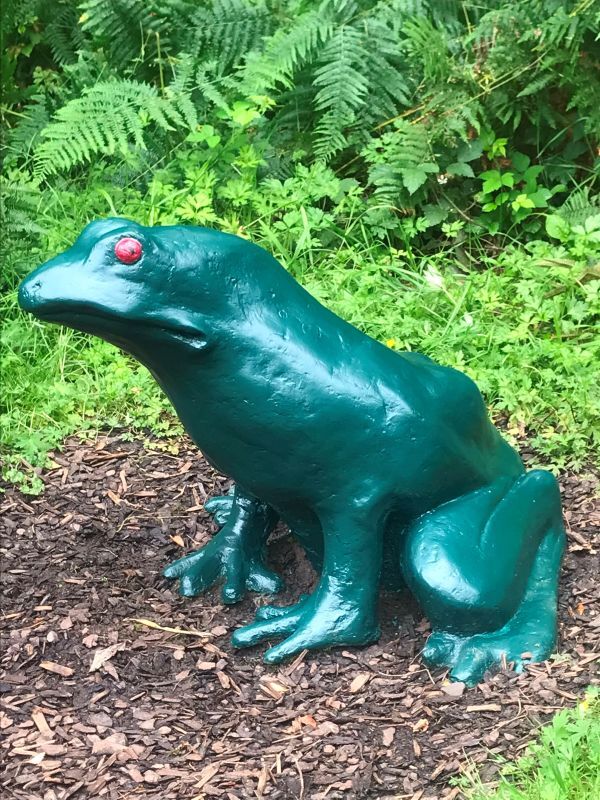 The frog figure in the Park has received a new coat of paint.