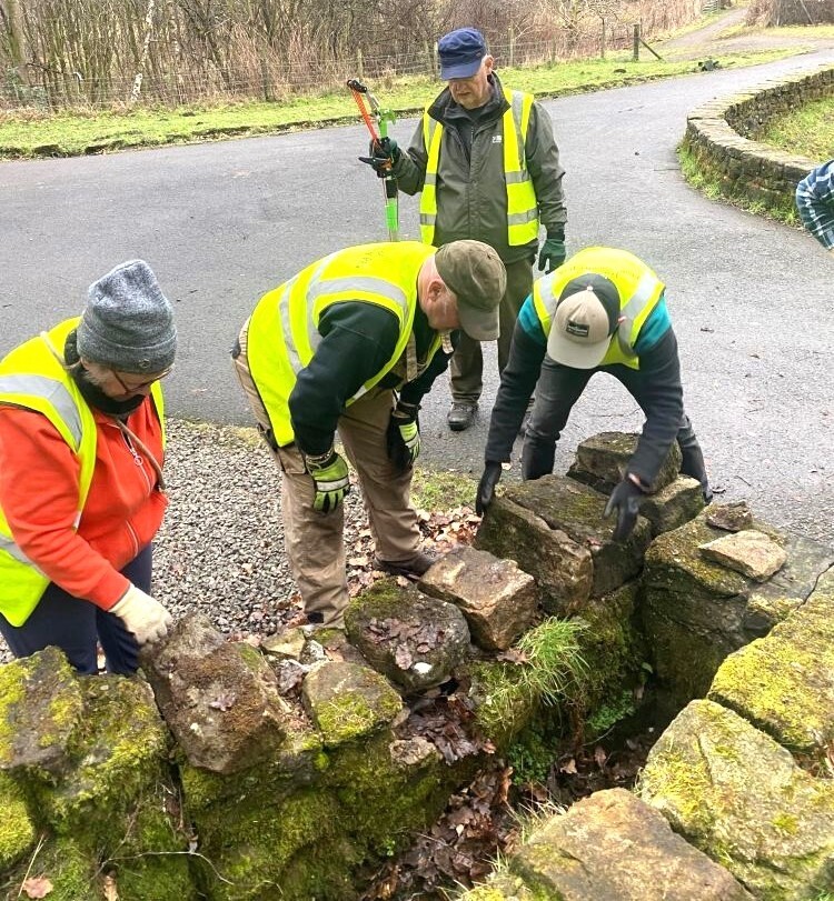Volunteers at work
