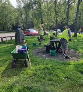 Maintaining picnic benches