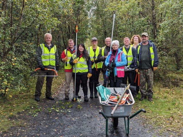 Volunteers Clearing vegetation